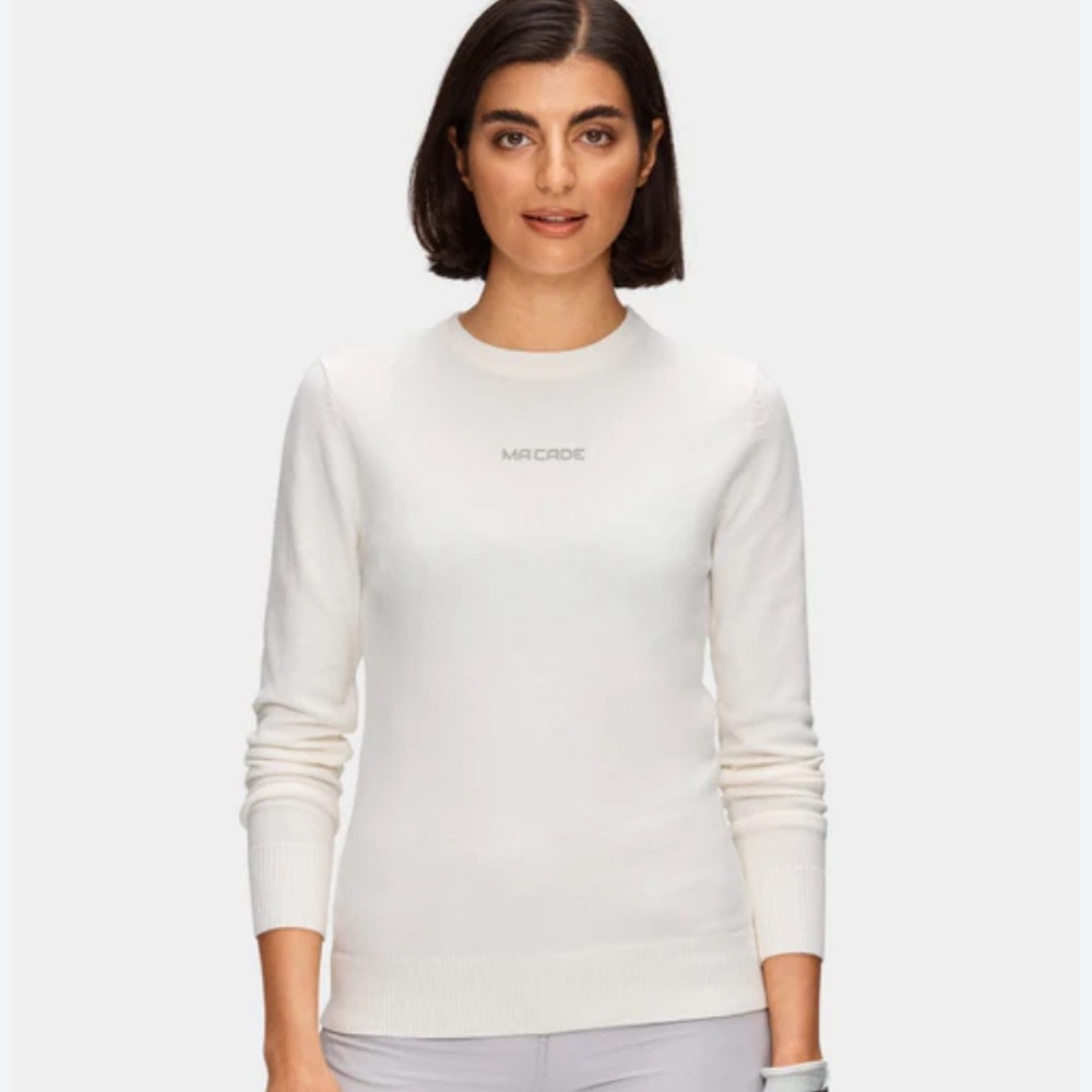 Women's White Air Pullover - Macade Golf